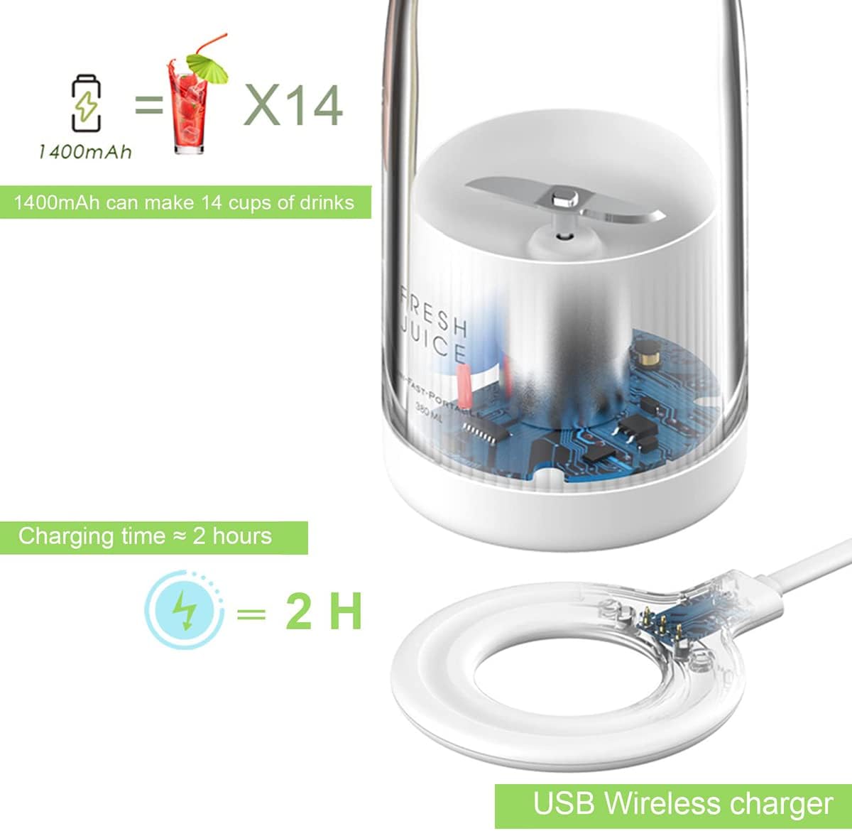 Portable USB Rechargeable Blender